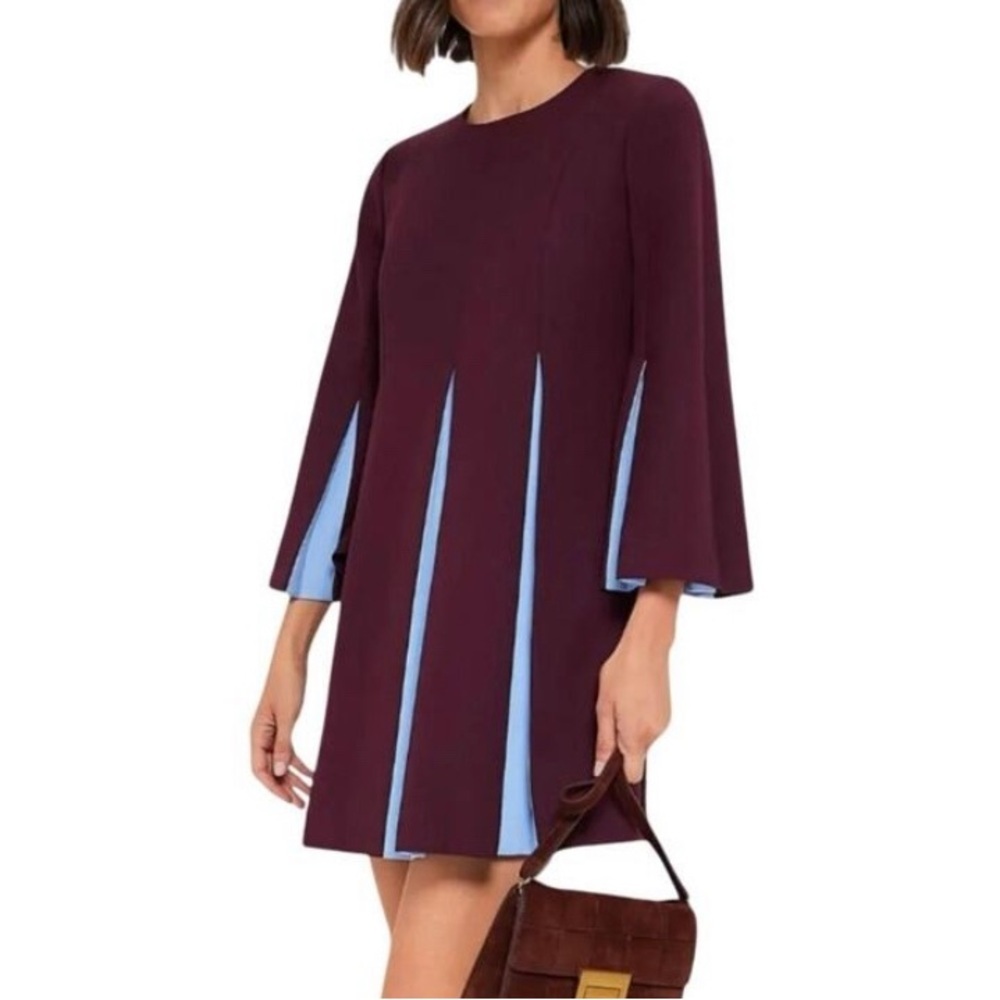 Tuckernuck Burgundy and Light Blue Mini Dress